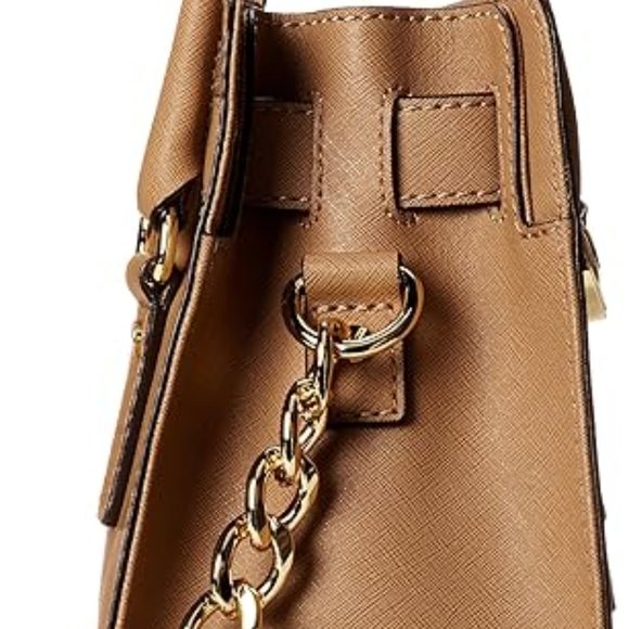 Michael Kors Hamilton Saffiano Leather E/w Satchel Dark Khaki - Picture 3 of 6